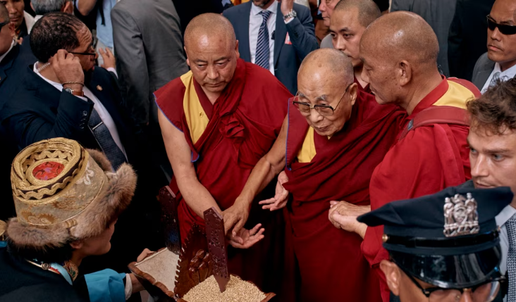 Senior US officials meet the Dalai Lama in New York.